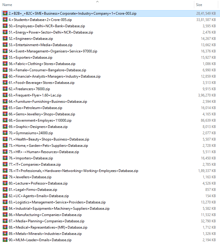 Premium Email Database (23GB) Premium Versions