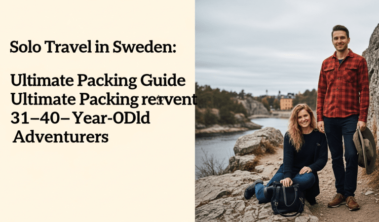 Solo Travel in Sweden: Ultimate Packing Guide for 31–40-Year-Old Adventurers
